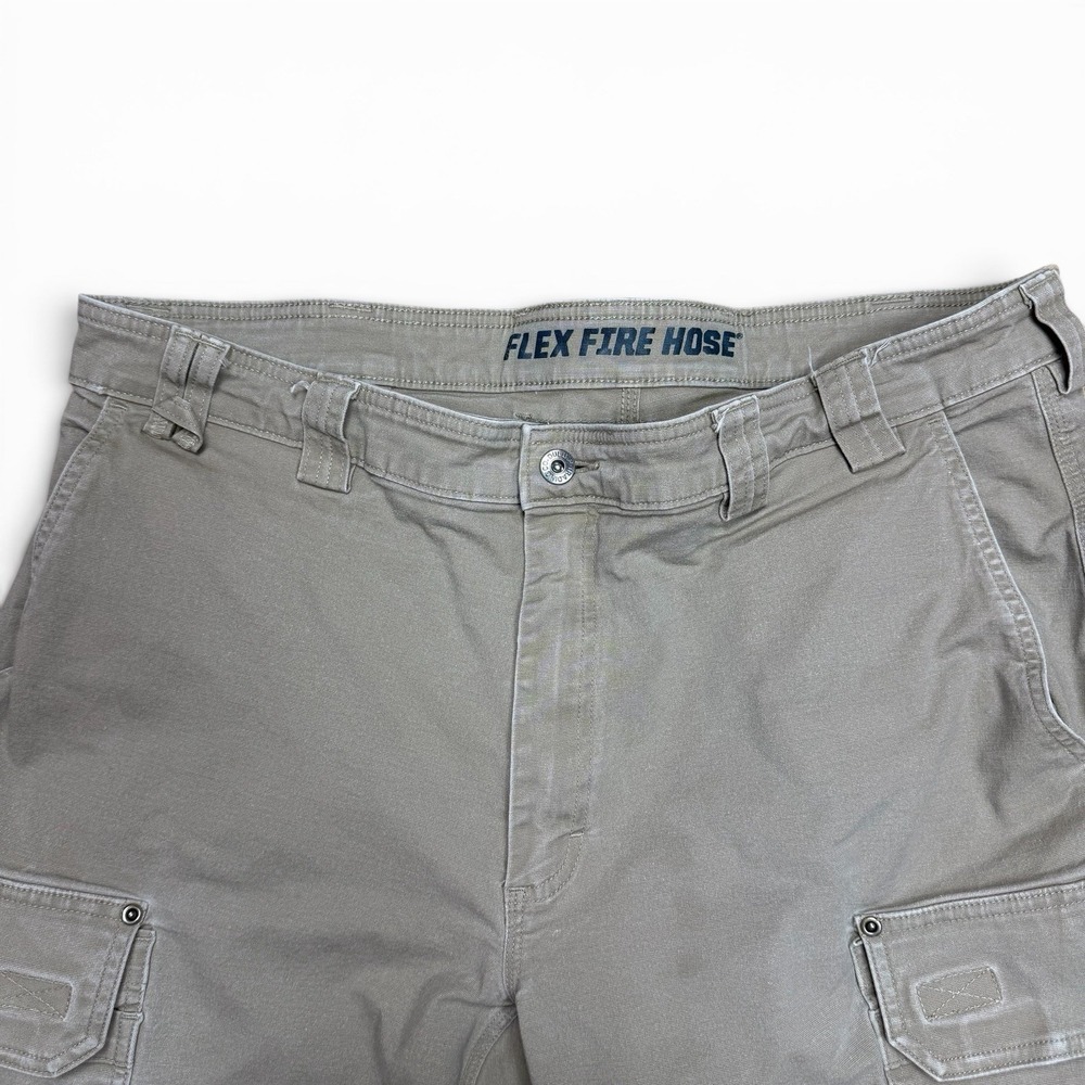 Duluth Trading Cargo Shorts 40 Canvas Flex Fire Hose Stretch Workwear Carpenter - Picture 2 of 12
